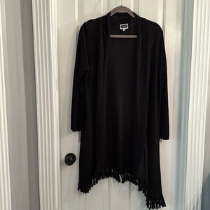 Mud Pie Black Fringe Cardigan S/M